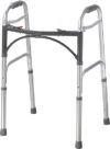 Drive Medical Deluxe 2-Button Folding Walker, Silver