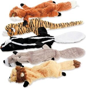 FIREOR Dog Squeak Toys, No Stuffing Plush