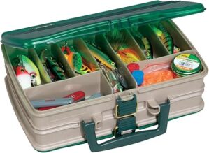 Plano Double Sided Satchel, Sandstone & Green (112000)