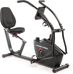 MARCY Dual Action Recumbent Exercise Bike JX-7301