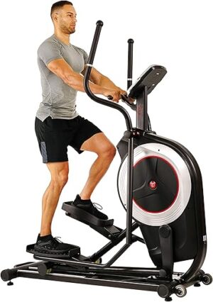 Sunny Health & Fitness Electric Elliptical Trainer With Device Holder