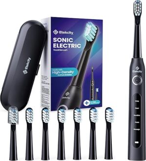 Etekcity Electric Toothbrush With 8 Brush Heads