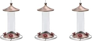 Perky-Pet Elegant Copper Glass Hummingbird Feeder - 710B