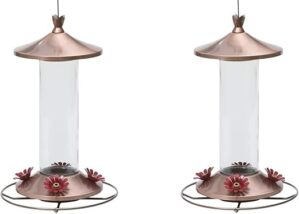 Perky-Pet Elegant Copper Glass Hummingbird Feeder - 710B