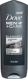 DOVE MEN + CARE Elements Body Wash Charcoal + Clay, 18 Fl Oz
