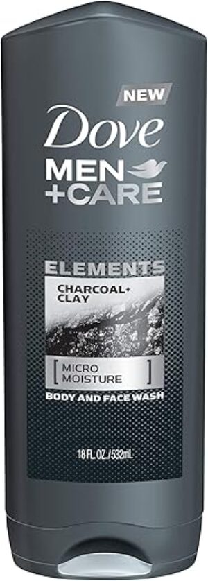DOVE MEN + CARE Elements Body Wash Charcoal + Clay, 18 Fl Oz