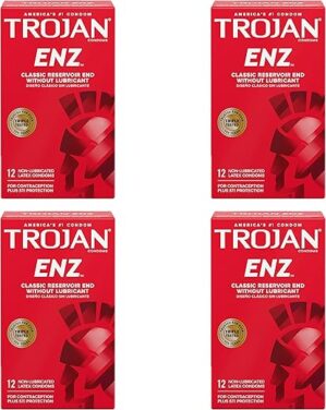Ice Fire Enz Non-Lub Latex Condoms, 12 Ct