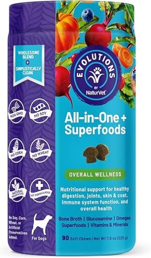 NaturVet Evolutions All-in-One + Superfoods Soft Chews 90ct