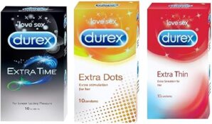 Durex Extended Pleasure, Feel Thin, Excite Me Condoms Combo
