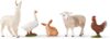 Schleich Farm World Animal Toy Set: Llama, Rabbit, Sheep