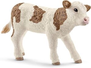 Schleich Farm World Simmental Calf Toy Cow