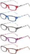 Kerecsen Fashion Ladies Reading Glasses, 5 Pack