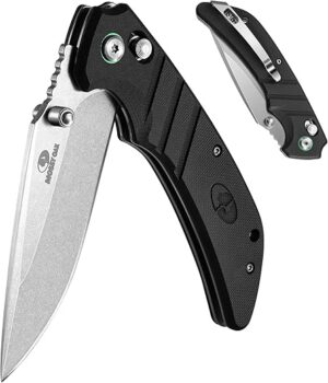Mossy Oak Folding Pocket Knife, Stonewash Blade, G10 Handle