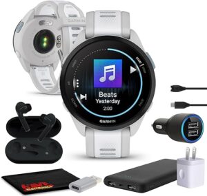 Garmin Forerunner 165 Music GPS Smartwatch Bundle