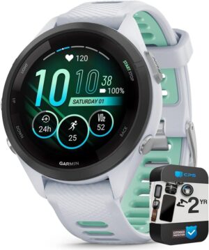 Garmin Forerunner 265S GPS Smartwatch Bundle