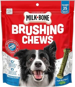Milk-Bone Fresh Breath Brushing Chews, Small/Medium