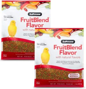 ZuPreem FruitBlend Bird Pellets, Daily Food, Small Birds, 2 lb