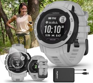 PlayBetter Garmin Instinct 2S Solar GPS Smartwatch Bundle