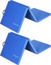 BalanceFrom GoGym 6′ x 2′ Folding Exercise Mat, Blue