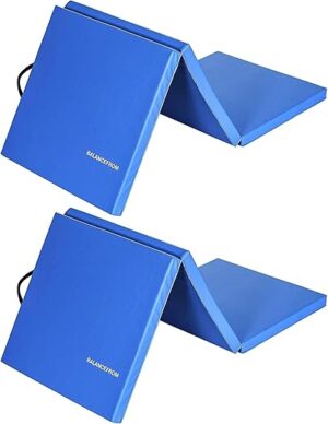 BalanceFrom GoGym 6′ x 2′ Folding Exercise Mat, Blue