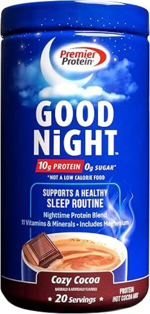 Premier Protein Good Night Protein Powder, Hot Cocoa Mix