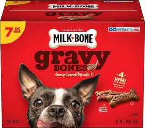 Milk-Bone Gravy Bones Dog Treats, 4 Flavors, 7 Pound