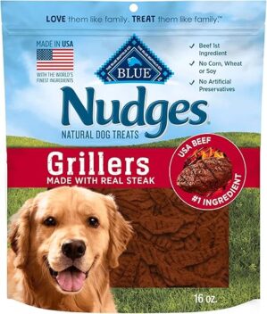 Blue Buffalo Grillers Natural Dog Treats, Real Steak