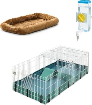 MidWest Homes for Pets Guinea Habitat Plus Cage Bundle