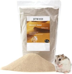JFWOD Hamster Bath Sand, Dust Free Beige