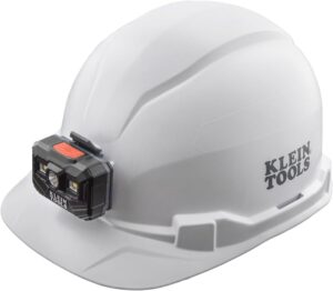 Klein Tools Hard Hat, Rechargeable Headlamp, Non-Vented