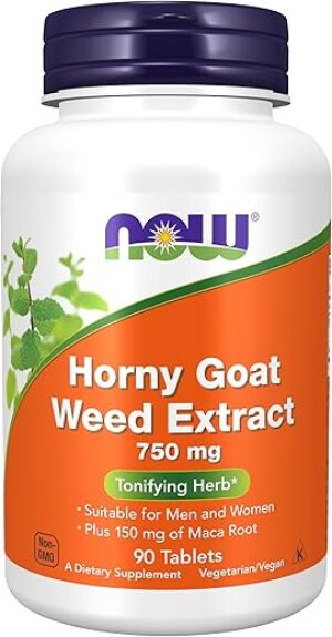 NOW Foods Horny Goat Weed Extract 750 Mg Tablets