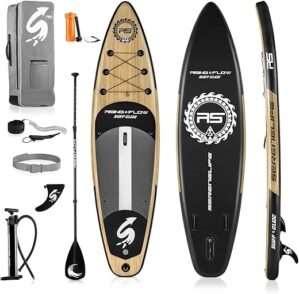 SereneLife Inflatable Stand Up Paddle Board Package