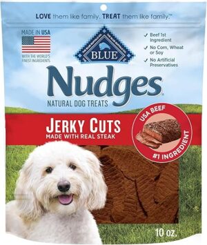 Blue Buffalo Jerky Cuts Dog Treats, Steak, 10-oz. Bag