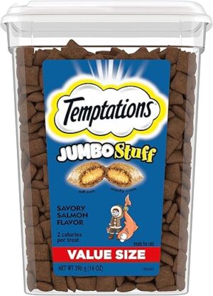 Temptations Jumbo Stuff Cat Treats Salmon Flavor