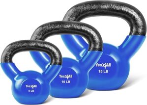 Yes4All Kettlebell Set Vinyl Coated Weights Combo