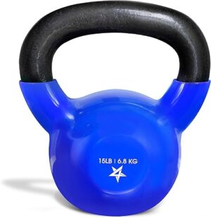 Yes4All Kettlebells Vinyl Coated Cast Iron 5-65lbs