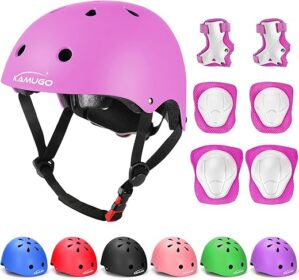 KAMUGO Kids Adjustable Helmet With Protective Gear Set