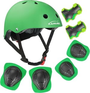 KAMUGO Kids Bike Helmet With Protective Gear Set