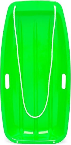 Best Choice Products Kids Plastic Toboggan Snow Sled With Rope