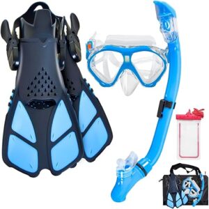Aisrida Kids Snorkeling Gear Mask And Flippers