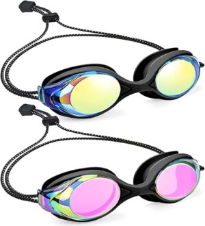 Vvinca Kids Swim Goggles With Bungee Strap