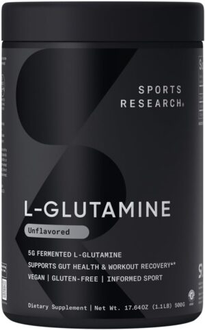 Sports Research L-Glutamine Workout Recovery, Immune & Gut Health
