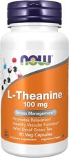 NOW Foods L-Theanine 100 Mg With Decaf Green Tea