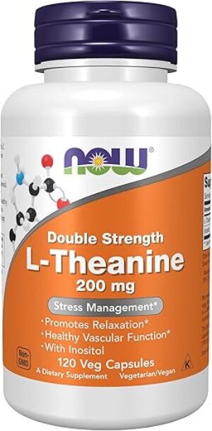 NOW Foods L-Theanine 200 Mg With Inositol Capsules