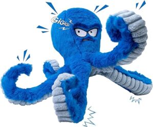 LEGEND SANDY Large Interactive Squeaky Dog Toy (Blue Octopus)