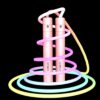 COMLZD LED Light Up Rainbow Skipping Rope