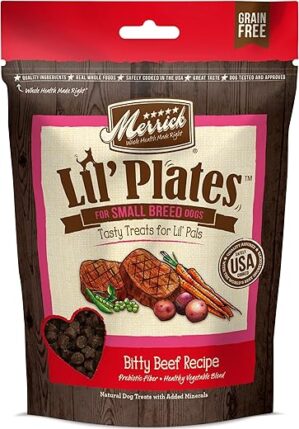 Merrick Lil’ Plates Grain Free Small Dog Treats, Bitty Beef Recipe