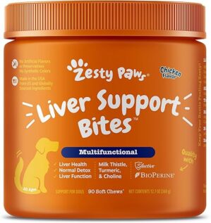 Zesty Paws Liver Support Supplement For Dogs Chews