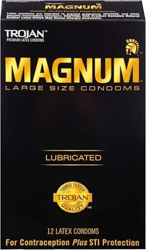 TROJAN Magnum XL Lubricated Condoms, 48 Count