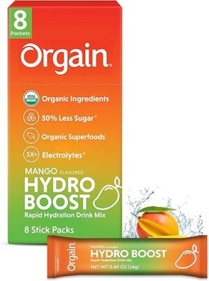 Orgain Mango Electrolytes Powder, Vegan, Gluten-Free